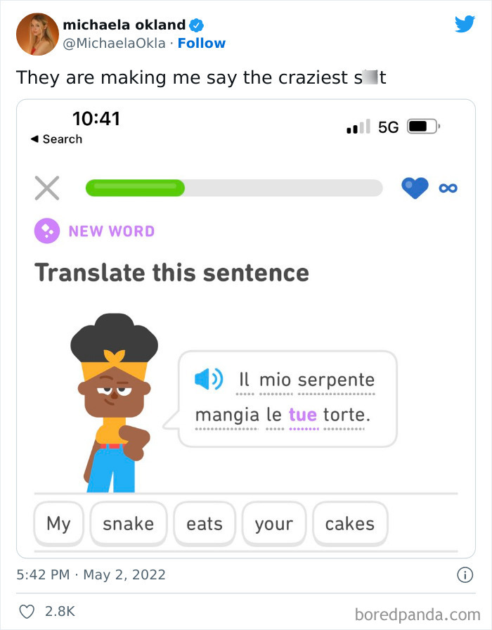 Funny Duolingo Sentences