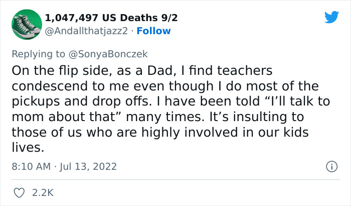 Tweet Showing How Moms Are Still Considered To Be The Default Parent Went Viral With 283k Likes Tweet Showing How Moms Are Still Considered To Be The Default Parent Went Viral With 283k Likes