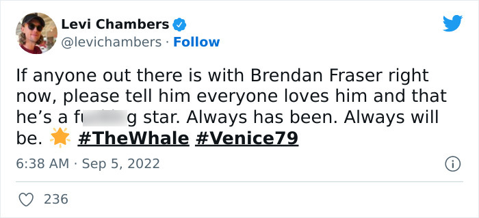 Brendan Fraser Moved To Tears After “The Whale” Premiere Leads To A 6-Minute Standing Ovation Brendan Fraser Moved To Tears After “The Whale” Premiere Leads To A 6-Minute Standing Ovation