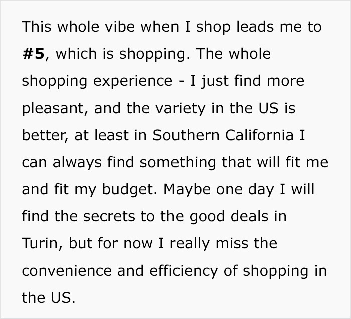 American Woman Reveals What 5 Things She Misses The Most About The US After Moving To Italy And What Things She'll Never Do Again American Woman Reveals What 5 Things She Misses The Most About The US After Moving To Italy And What Things She'll Never Do Again