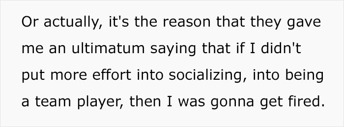 Company Threatens To Fire Employee If She Continues To Ignore Team Gatherings After Work, Sparks Debate On Work Culture Company Threatens To Fire Employee If She Continues To Ignore Team Gatherings After Work, Sparks Debate On Work Culture