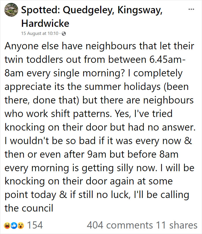The Internet Is Divided After Neighbor Shared A Complaint About Kids Playing Outside At 6:45 AM