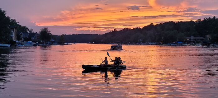 Sunset Over Lake Harmony - In Lake Harmony, Pennsylvania, USA