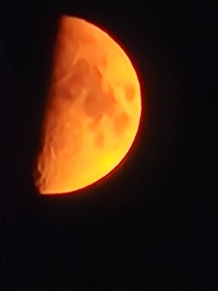 I Captured Red Moon Near Jasper, Ab, Canada