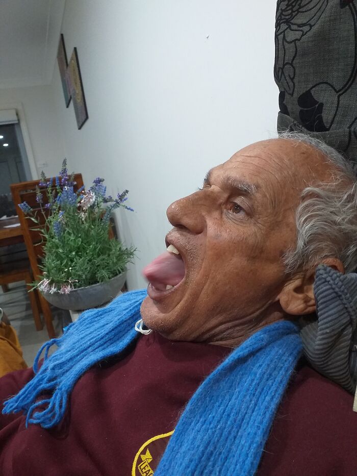 Photo Of My Grandfather Doing Trick With His Tongue
