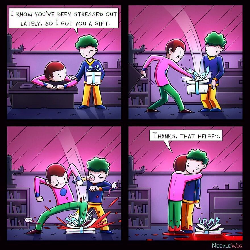 Artist Makes Dark Humor Comics That Explore The Most Cursed Desires (49 New Pics)