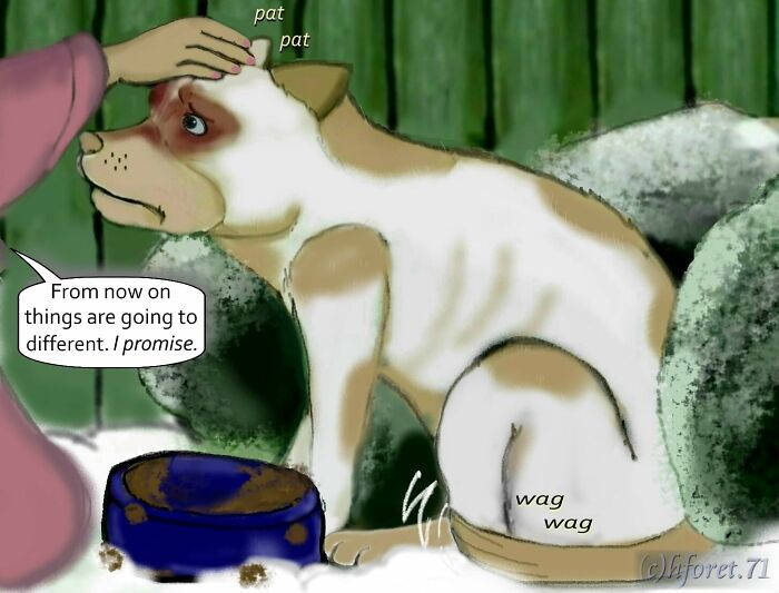 My Animal Comic Introducing A Pitbull Character Named “King”, Part 2 (8 Pics)