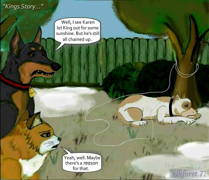 My Animal Comic Introducing A Pitbull Character Named “King”, Part 4 (12 Pics)