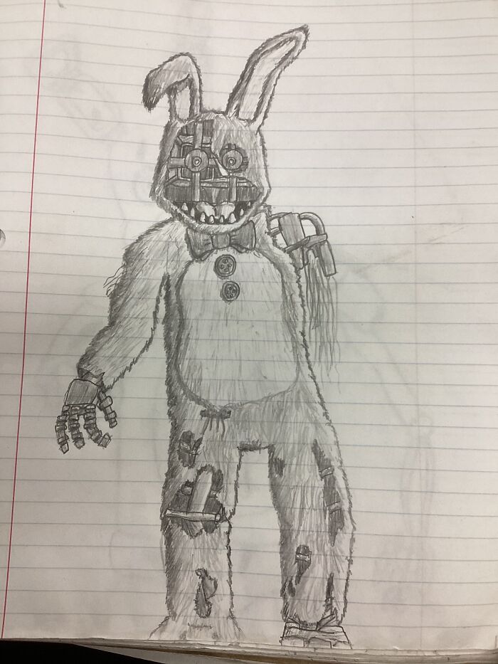 Here’s A Recent One Of Withered Bonnie That I Drew