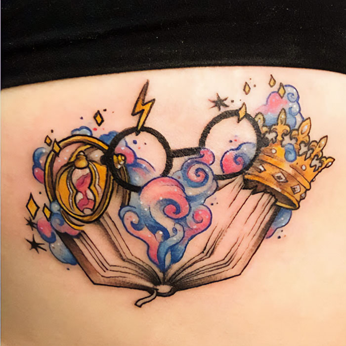 My Colorful Golden Trio Inspired Tattoo