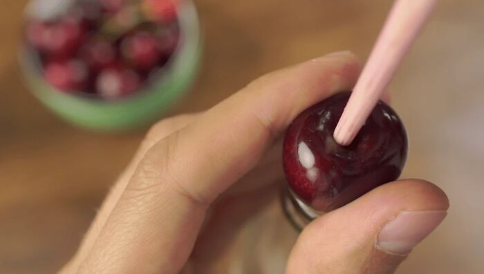 Make Pitting Cherries Easy