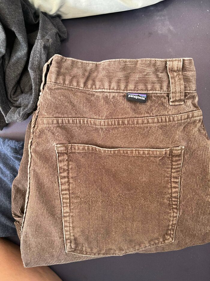 I Found A Pair Of Brown, Corduroy Patagonia Pants At The Bins Yesterday! 