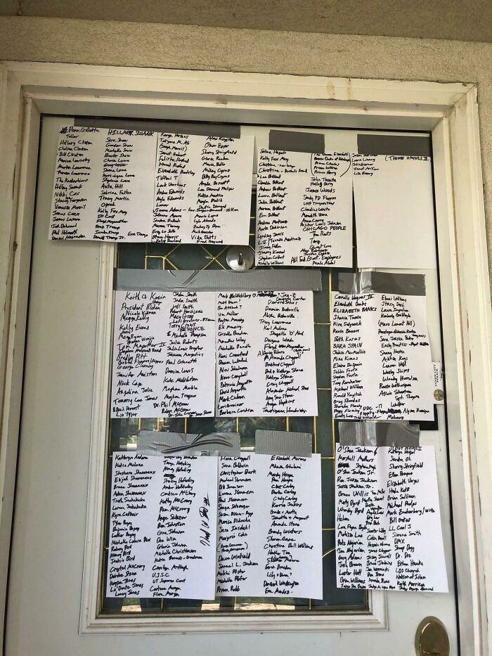Crazy Neighbor Has A List Of People Who Are Not Welcome On His Front Door