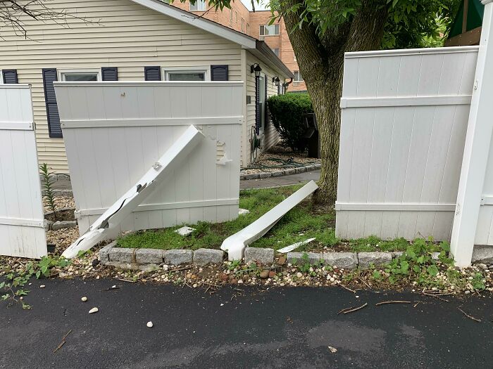 Had Plans For A Backyard BBQ This Memorial Day Weekend And Last Night My Neighbor Drove Through My Fence