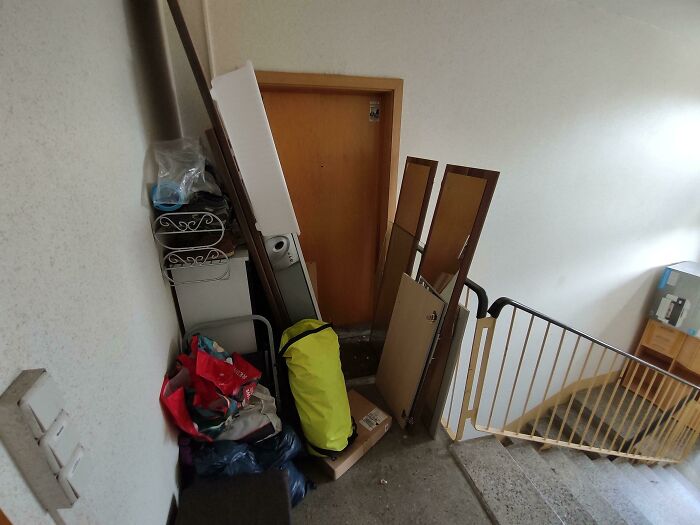 My Neighbor Also Likes To Use The Shared Hall As A Personal Storage Box