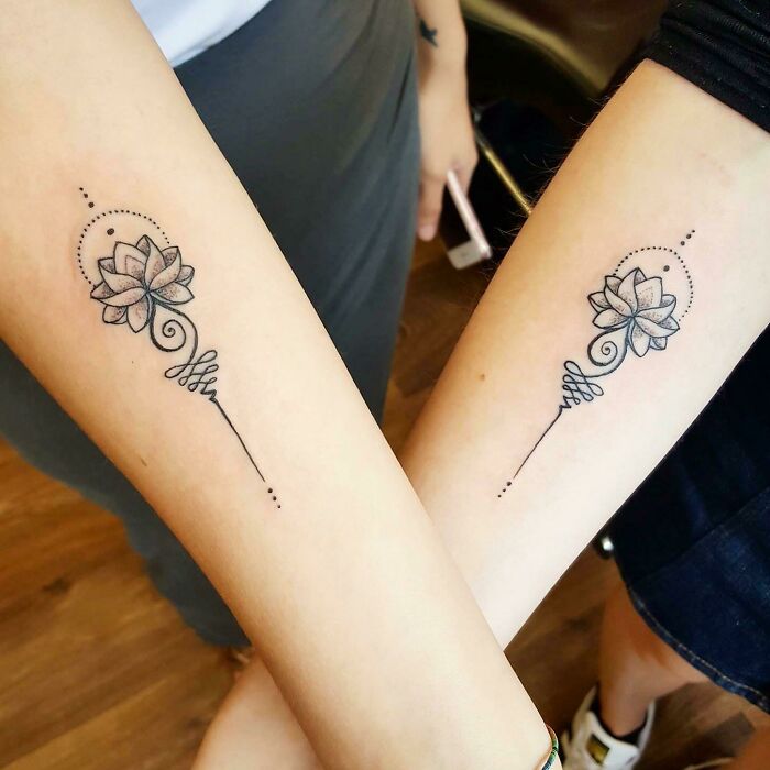 Mine And My Sister's Matching Tattoos By Syluss At Songbird Tattoo Studio, Exeter, UK