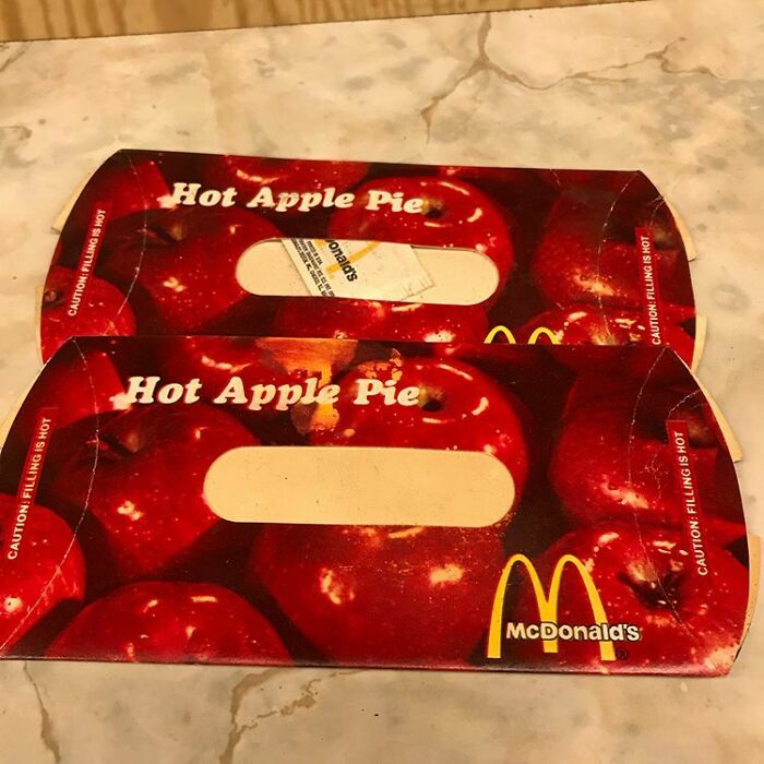 McDonald's Old Hot Apple Pie Paper Packaging