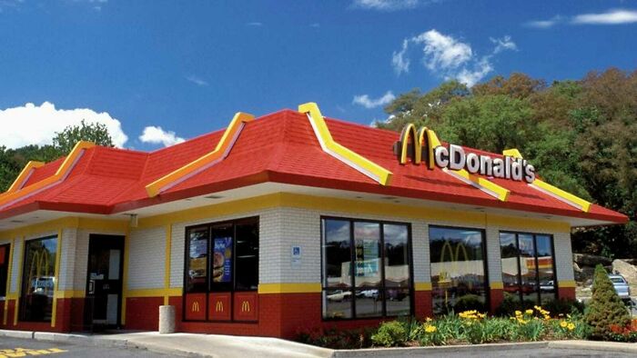 The Red Roof Design Of The McDonald's