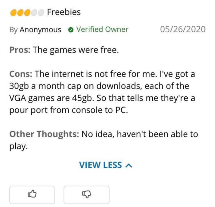 3 Stars On A Review Of A Gift That Gave You Free Games Because You Can't Download Them Fast Enough