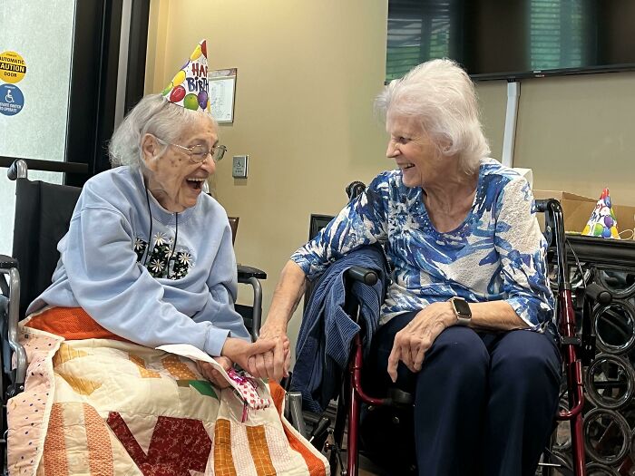 My Grandma Turned 100 Today. Celebrating With My Other Grandma (93 Years Old)