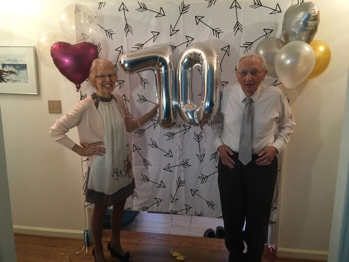 My Grandpa Is 90-Years-Old And My Grandma Is 88-Years-Old. Today They Shared Their 70th Wedding Anniversary