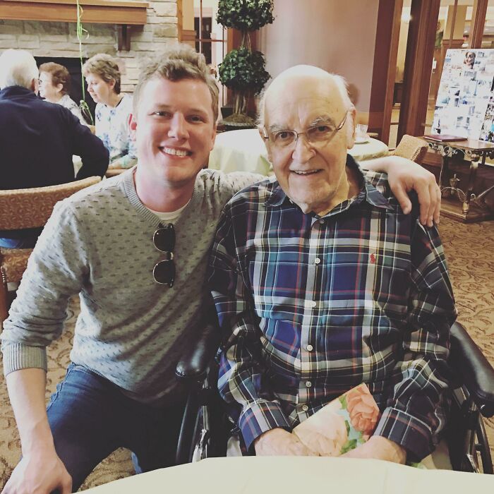 Celebrated My Grandma's 90th Birthday Today At Her Retirement Home And I Got To Meet This Guy. His Name Is Tony. He's A Retired Doctor And He Delivered Me 33 Years Ago