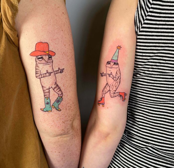 Best Friend Tattoos Done By Cassie Shammel At Northwest Tattoo- Eugene, OR