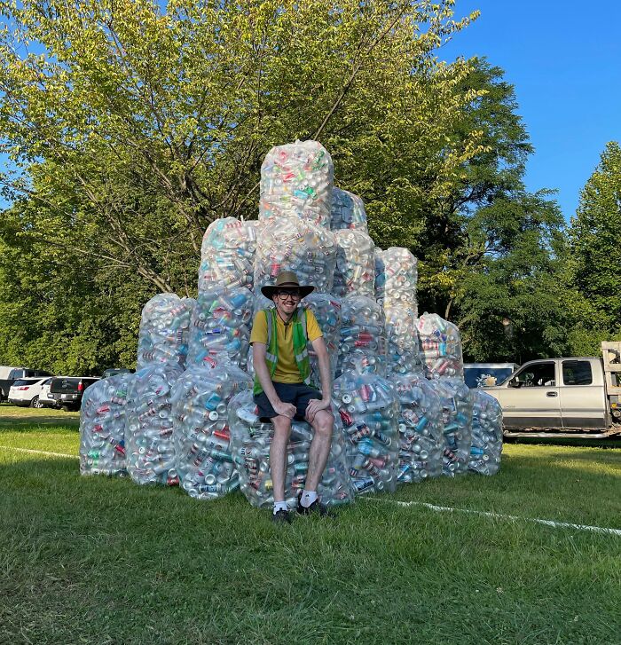 Approximately 665 Lbs Of Aluminum Cans Collected From A Music Festival
