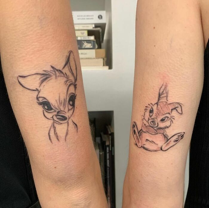 Bambi And Thumper Tattoos