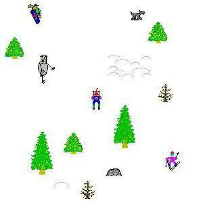 Windows 95 - Ski Free