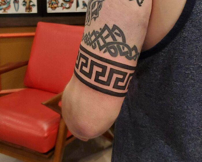 Greek Key Arm Band By America Lee From Ink And Dagger (Roswell, Ga)
