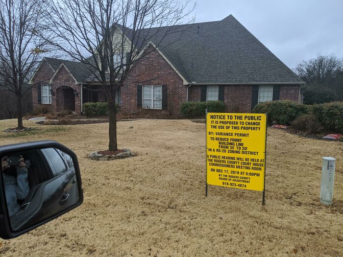 My Parents Hoa Passed A Rule This Year That All Houses In The Neighborhood Must Be 35' From The Road. These Neighbors May Have To Tear Their House (Which Has Been There For 12+ Years) If They Are Not Approved For A Variance Permit