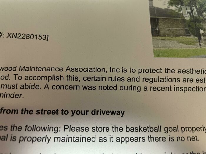 The Hoa Is Ridiculous. You Can Clearly See A Net On That Goal In The Picture They Took