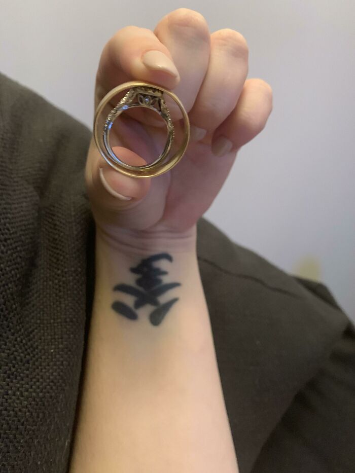 The Size Difference Between Mine And My Husband's Rings