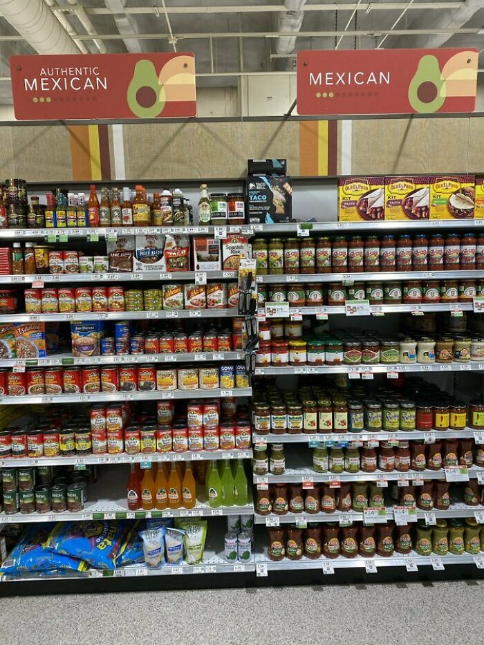 Local Grocery Store Has An "Authentic Mexican" And A "Mexican" Sections