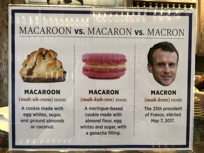 This Sign In A Cafe Educating Us On The Nuances Of Pastries And Politicians