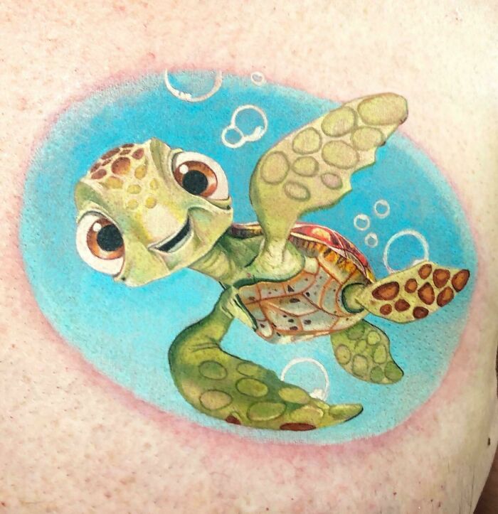 Squirt from 'Finding Nemo' tattoo