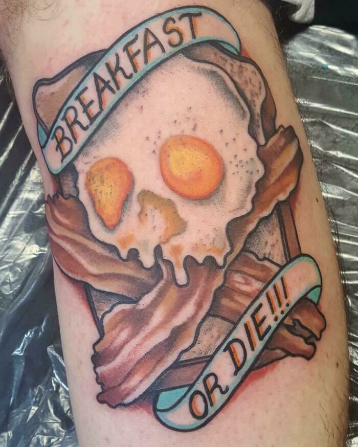 For My Undying Love Of Breakfast. By Andrew Green - Liberty Tattoo, Berlin, CT