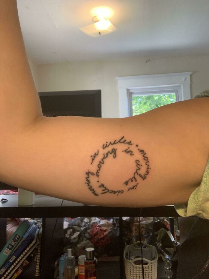 Moving In Circles Spiral Tat By Xanthian At Occulo Visitanr Gallery In Oneonta, NY