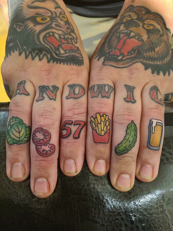 Sandwich Knuckles Done By Kevin Leary At Glt In Chicago, IL