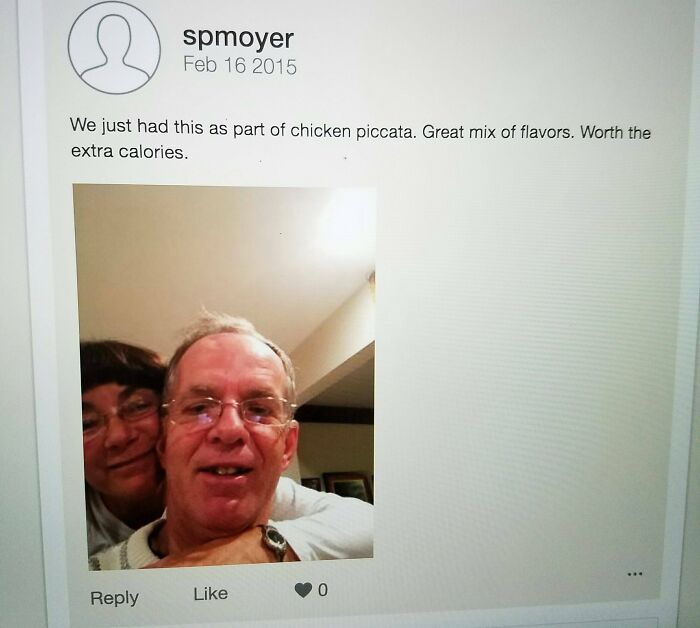 Older Couple Includes Selfie In Review Of Angel Hair Pasta