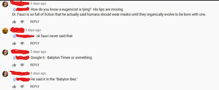 An Antimasker Believed A Babylon Bee Article About Fauci
