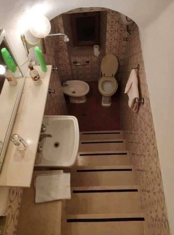 This Bathroom. With Stairs