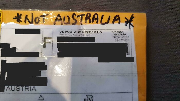I Live In Austria. Ordered Something From Canada. They Made Sure It Doesn't Get Mixed Up
