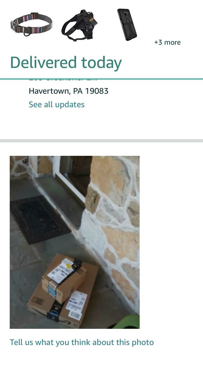 Amazon Sent Me A Picture Of My Order Delivered To A Wrong Home. Impressive What Technology Can Do