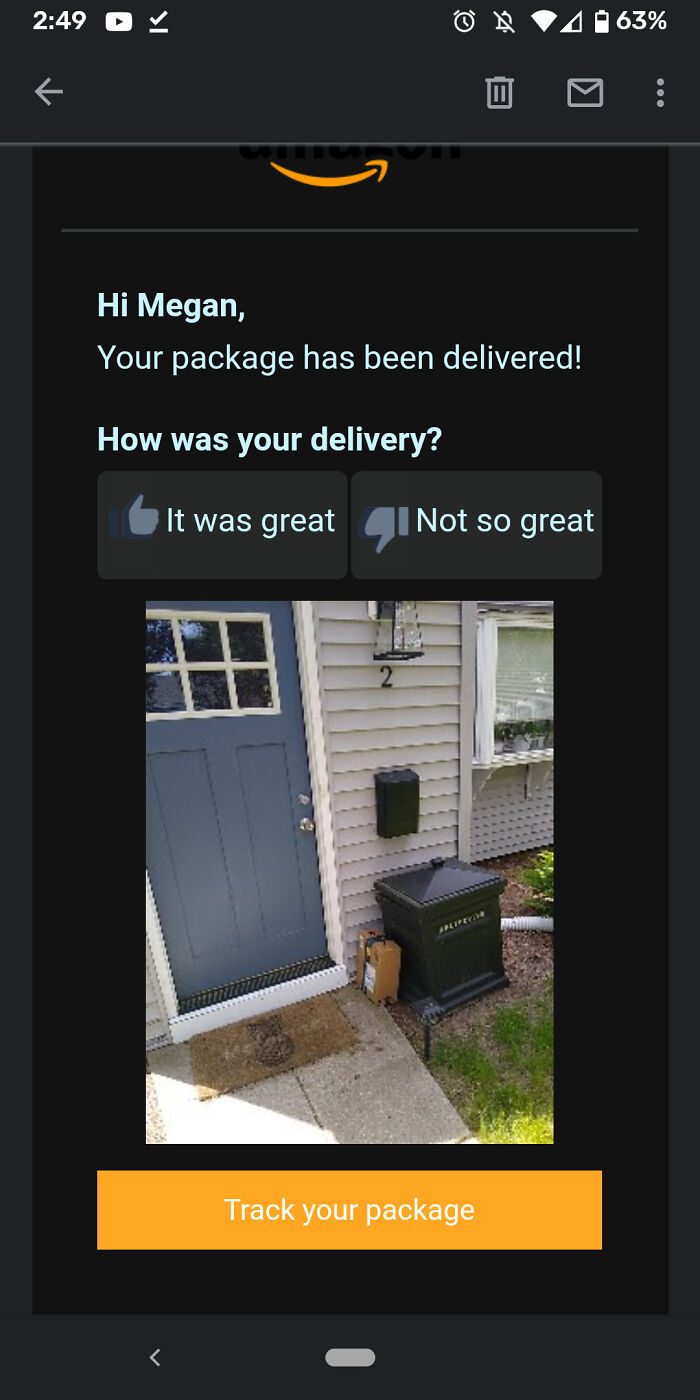 Guess They Missed That Giant Bin Labeled "Deliveries". That'll Be Gone By The Time I Get Home