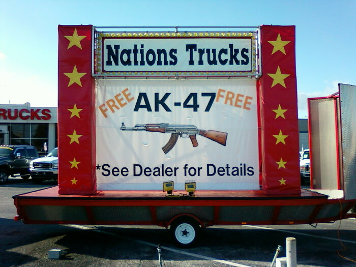 This Sign Was At A Truck Dealership