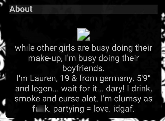 My Tumblr Bio In 2012. Back When I Thought Putting Other Women Down Was Edgy