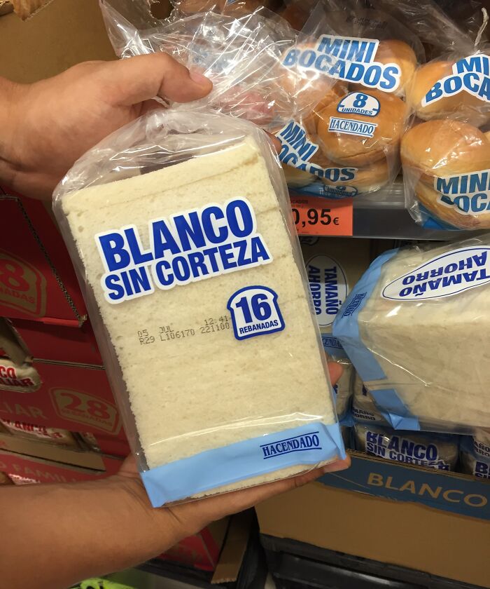 Bread Without Crust Sold In Spain