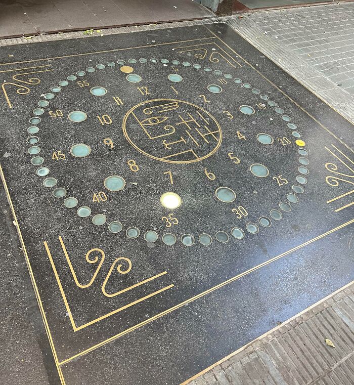 This Sidewalk Clock In Barcelona